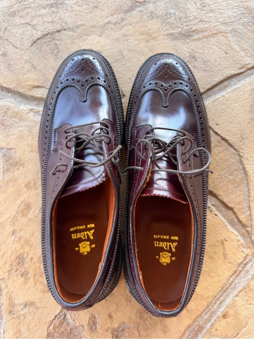 Alden 975 Long Wing Blucher Color 8 Shell Cordovan Shoes 9.5 B/D Like New